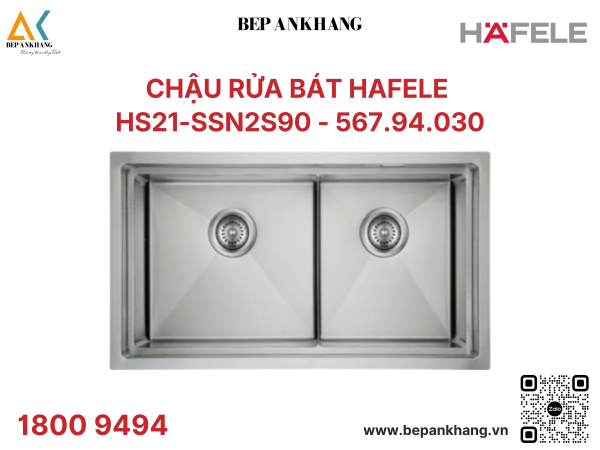 Chậu rửa bát HAFELE HS21-SSN2S90 - 567.94.030 